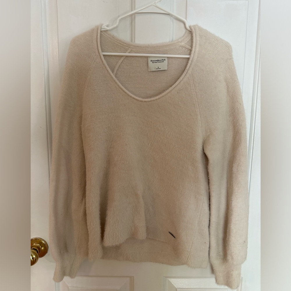 Abercrombie & Fitch Soft Eyelash Sweater - Cream, Small